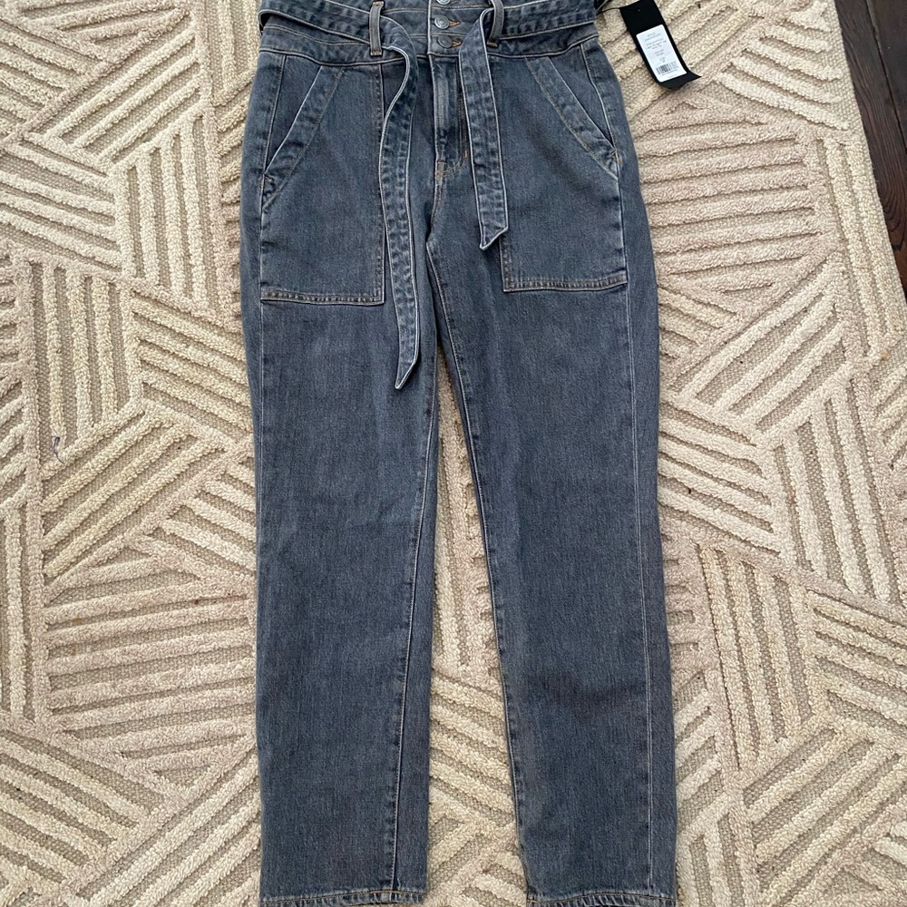 Veronica Beard Logan Charcoal Straight Leg Jeans. Size 28.  New with tags.